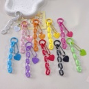 新色系夏日果冻亚克力链条爱心airpods保护套挂件包包钥匙扣挂链