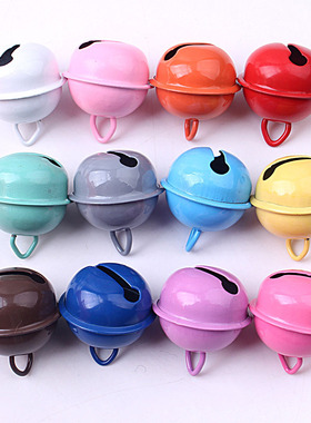 22mm糖果色一字喷漆铃铛 diy饰品配件手链钥匙链项链包包挂件材料