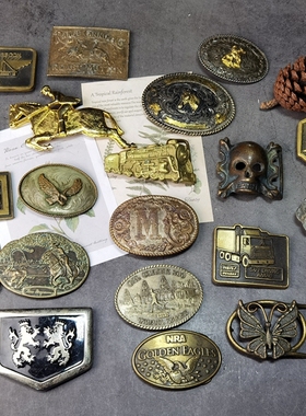 西洋旧物vintage皮带扣针扣黄铜皮带扣手工皮带扣皮带扣头裤带扣