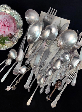 铜镀银摄影道具欧洲中古摆件