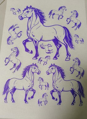 艺术吉祥葫芦烙画转印贴纸小图雕刻葫芦烫画图案送10ml油