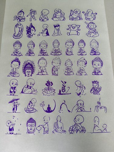 葫芦玉竹烙画烫画转印贴纸拓印图送一瓶十毫升转印油