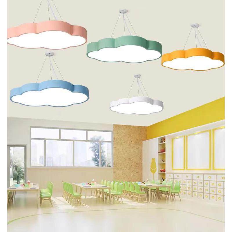 云朵吊灯幼儿园早教培训中心游乐教室走廊吸顶卡通可爱白云造型灯