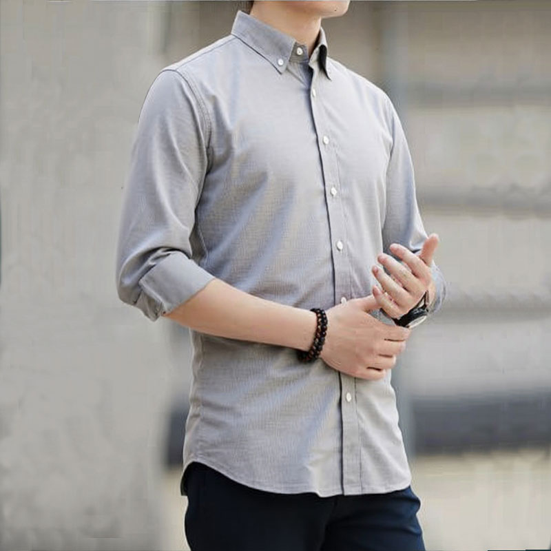 Seno80支DP纯棉牛津纺长袖衬衫