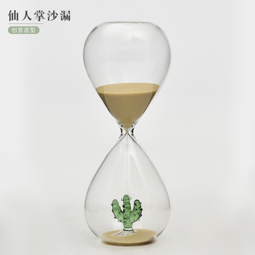 创意15分钟仙人掌沙漏计时器3D造型沙漏现代风家居装饰摆件