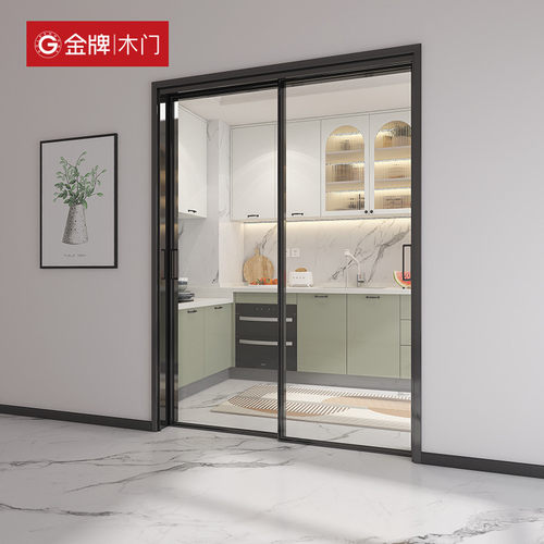 金牌厨房门推拉门吊轨移门定制