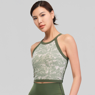 依琦莲瑜伽服健身服背心专业国风高级感运动文胸普拉提红色上衣女