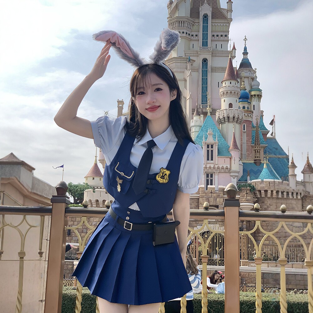 心动突击朱迪cos服套装夏制服兔子警官衣服成人裙子东京岁时记jk