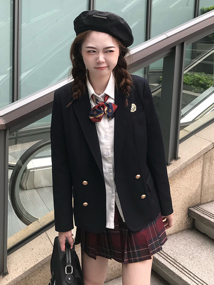 TOKYO SHIKI 오리지널 JK 블랙 스쿨 스타일 정장 재킷 정장 배지 유니폼 KYINO HIGH