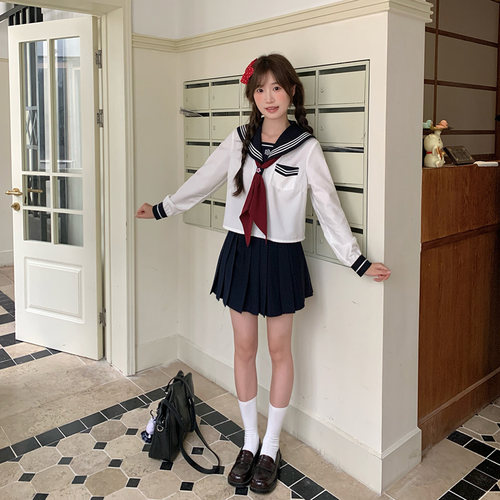 东京岁时记正版白撞绀水手服套装