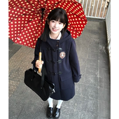东京岁时记jk大衣牛角扣冬日系校供学院风外套保暖女神明少女绀色