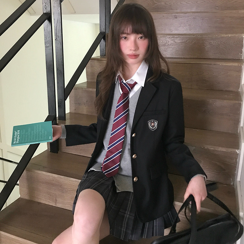 【于文文同款】东京岁时记jk制服西装外套女原创学院风百褶裙套装,女装/女士精品,时尚套装,淘宝优惠券,粉丝福利购,淘宝优惠卷