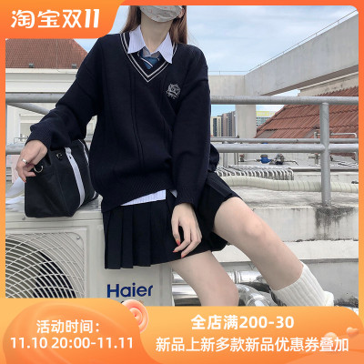 taobao agent Genuine knitted black sweater, Japanese jacket