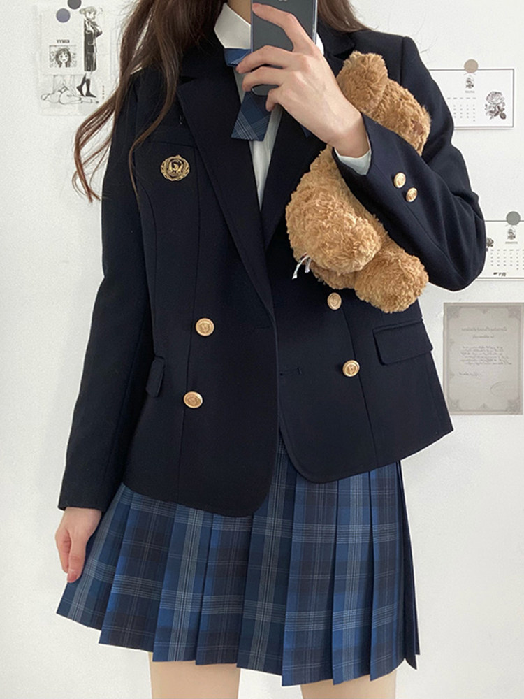 TOKYO SHIKI 오리지널 JK 블랙 스쿨 스타일 정장 재킷 정장 배지 유니폼 KYINO HIGH