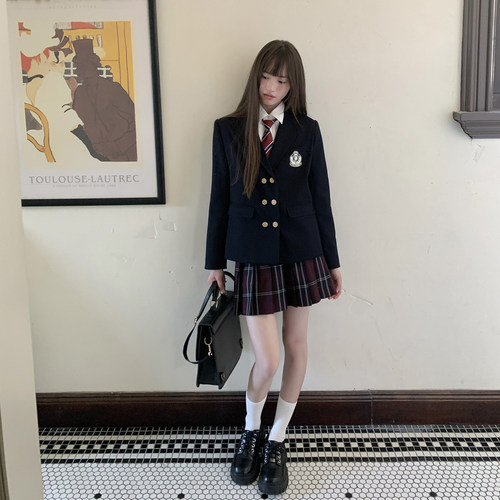东京岁时记JK制服双排扣西服外套