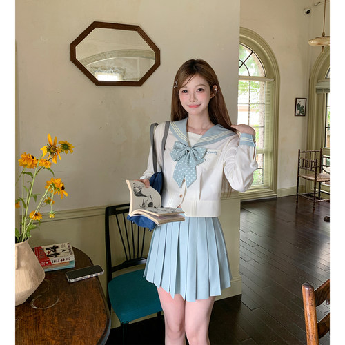 东京岁时记奶白撞薄荷绿水手服