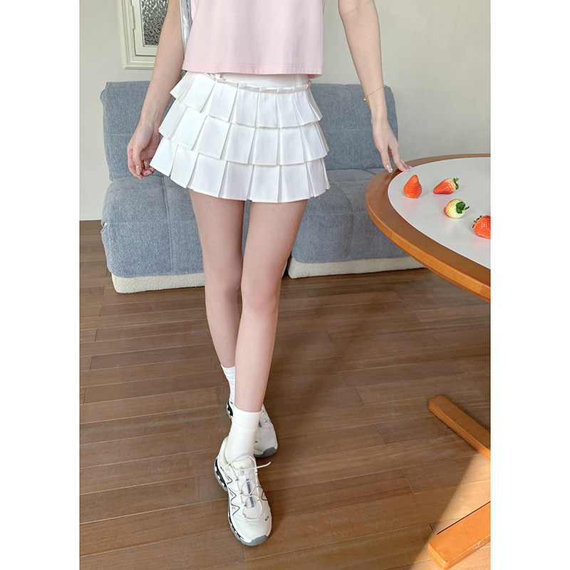 东京岁时记jk百褶裙校供半身裙百搭学院风制服夏款白色裙裤套装女