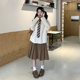 素色小个子显瘦百褶裙 学院风中长款 东京岁时记jk制服长裙秋季 新款
