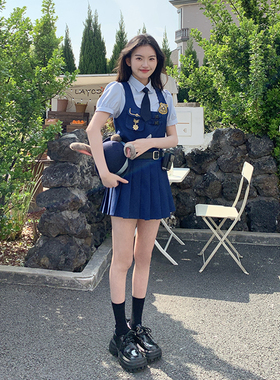 朱迪兔子警官cos服动物城jk制服衬衫裙心动突击套装东京岁时记jk