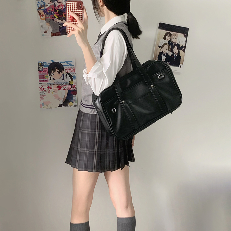 纯色简约百搭款JK制服包