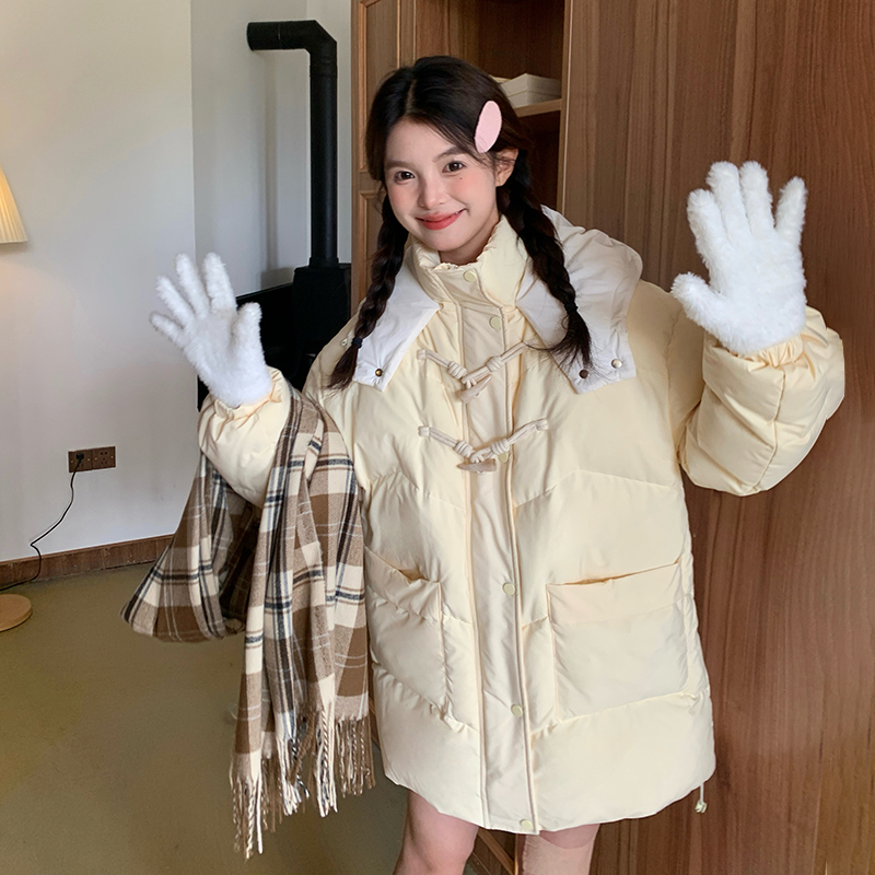 中长款学院风甜美羽绒服