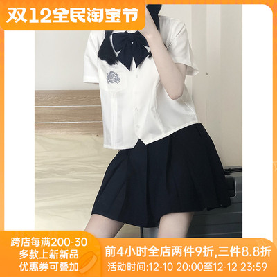 taobao agent In Tokyo, the original Ji original JK shirt uniform short college Fengxia short -sleeved white fantasy city top
