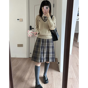 东京岁时记jk秋冬毛衣女慵懒风学院风新品 宽松可爱内搭套头针织衫