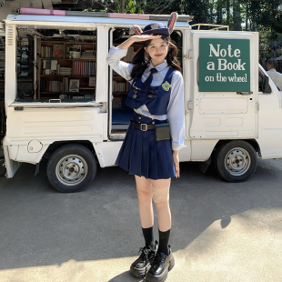 女可爱兔子警官衣服裙子套装 东京岁时记jk心动突击长袖 cos服套装