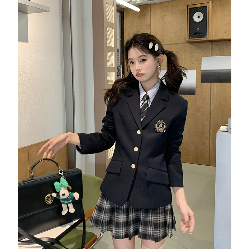 东京岁时记jk绀色西服格裙套装女