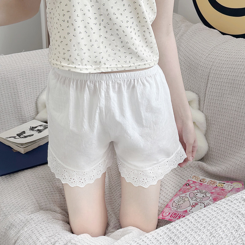 东京岁时记jk安全裤春夏季女士短裤纯白色宽松防走光松紧裤打底裤