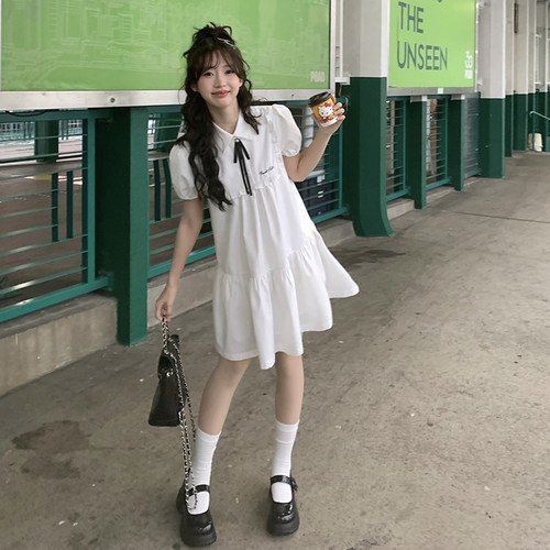 休闲连衣裙2025新款女夏小个子