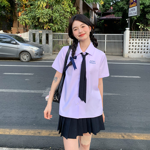 东京岁时记甜美可爱泰国校服日系拍照JK制服校园感泰式衬衫小上衣