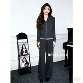 REBEL 百搭假两件针织两件套 新款 CELL松弛感慵懒风韩系套装 春季