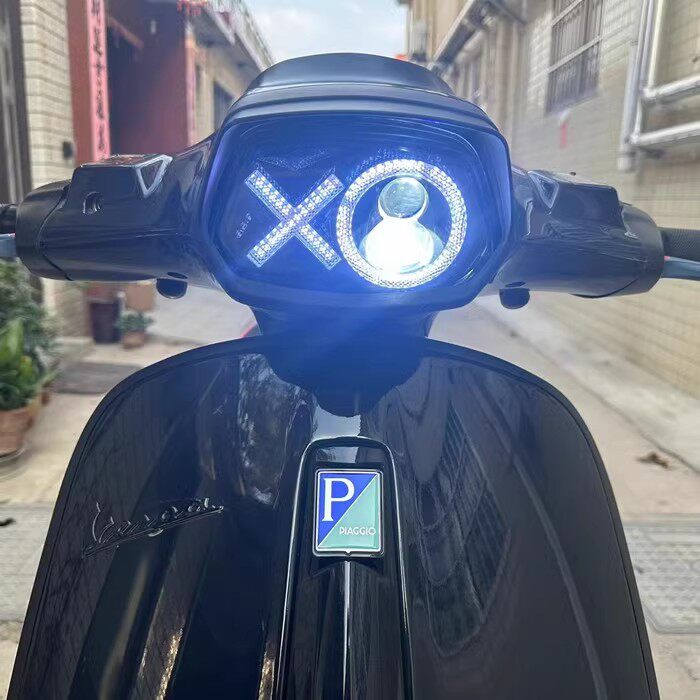 vespa150冲刺大灯改装LED灯
