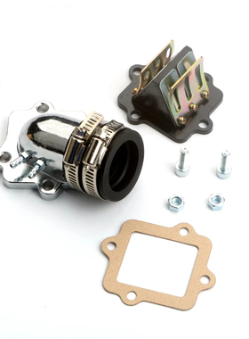 适用雅马哈BWS Zuma100YW100 100cc改装化油器接口进气管簧片阀