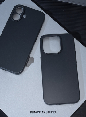 极简推荐#超薄微磨砂黑低调高级感TPU软手机壳适用于苹果保护套