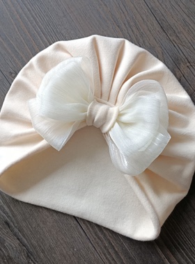 婴儿帽子春秋款女宝宝初生儿胎帽新生儿护囟门帽婴幼儿印度帽