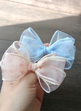 婴儿发带韩版女宝宝超仙网纱蝴蝶结头饰婴幼儿满月百天公主发饰