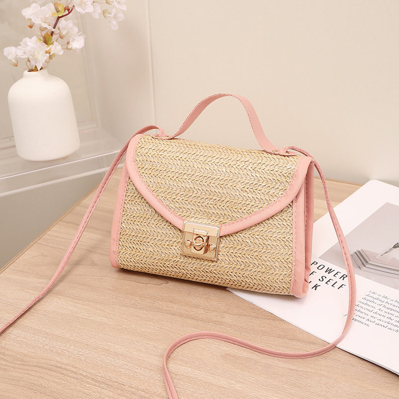 草编包2024新款锁扣金属小方包女士包包时尚休闲简约单肩包手机包,运动包/户外包/配件,挎包/拎包/休闲包,淘宝优惠券,粉丝福利购,淘宝优惠卷
