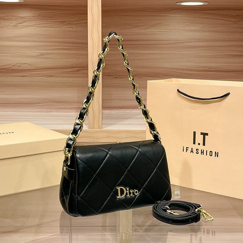 广州狮岭包包2025新款小香风黑色百搭链条单肩包斜挎小包包腋下包,箱包皮具/热销女包/男包,通用款女包,淘宝优惠券,粉丝福利购,淘宝优惠卷