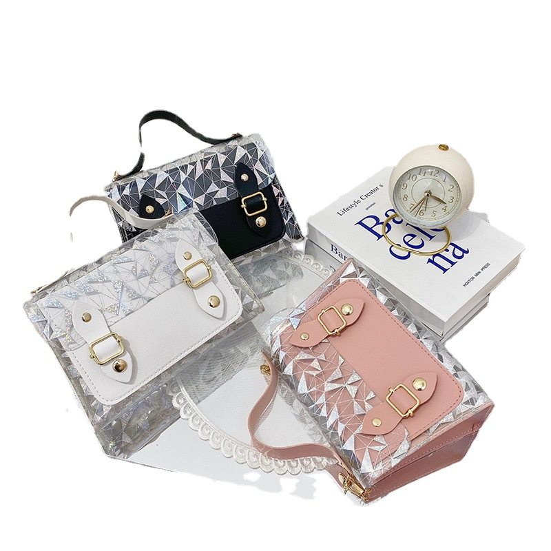 夏天清凉小方包女包2023新款潮韩版街头时尚小清新单肩手提透明包,运动包/户外包/配件,挎包/拎包/休闲包,淘宝优惠券,粉丝福利购,淘宝优惠卷