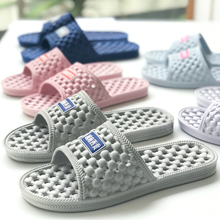 不臭脚越南橡胶拖鞋男女 夏灰色按摩卫生间洗澡速干镂空软底凉拖