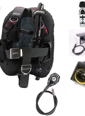 AQUATEC 水肺深潜套装 潜水装备 BCD背飞 呼吸调节器三联表 全套