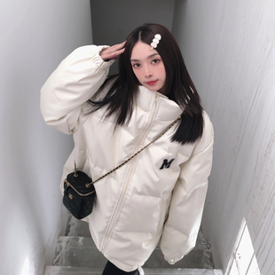 pu皮棉服女款冬季2025年新款外穿保暖棉袄韩系穿搭面包服夹棉棉衣