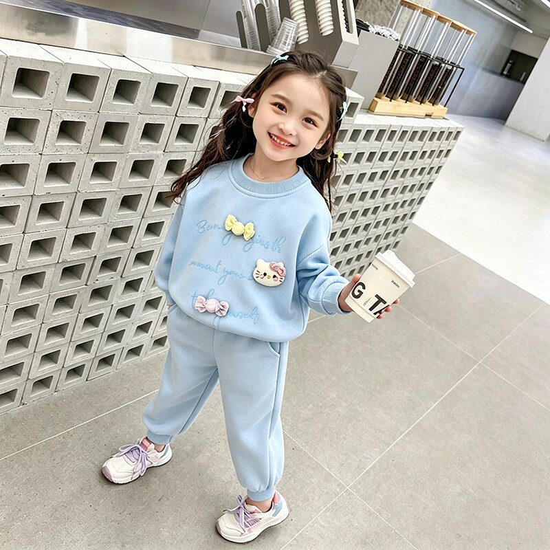 女童套装0503儿童时髦洋气两件套小女孩秋装长袖卫衣春秋韩版衣服