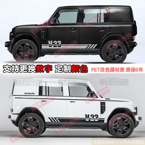 奇瑞iCARV23车身拉花个
