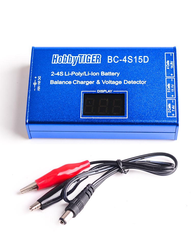 BC-4S15D航模锂电池充电器2S3S4S高精度平衡充带电压显示屏铝壳全