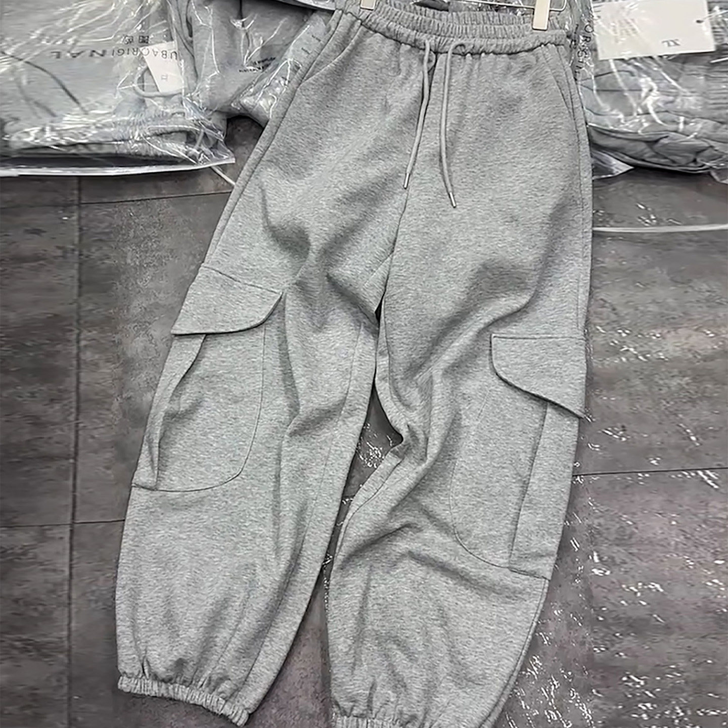 2026夏季新款韩版设计感高腰束脚裤女宽松多口袋时尚百搭阔腿卫裤