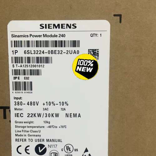 全新原装6SL3224-0BE32-2UA0全新G120  功