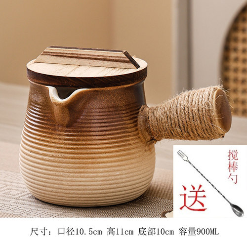 奶茶罐煮茶壶陶壶陶罐全套罐罐茶围炉煮茶专用茶壶带盖带勺可干烧